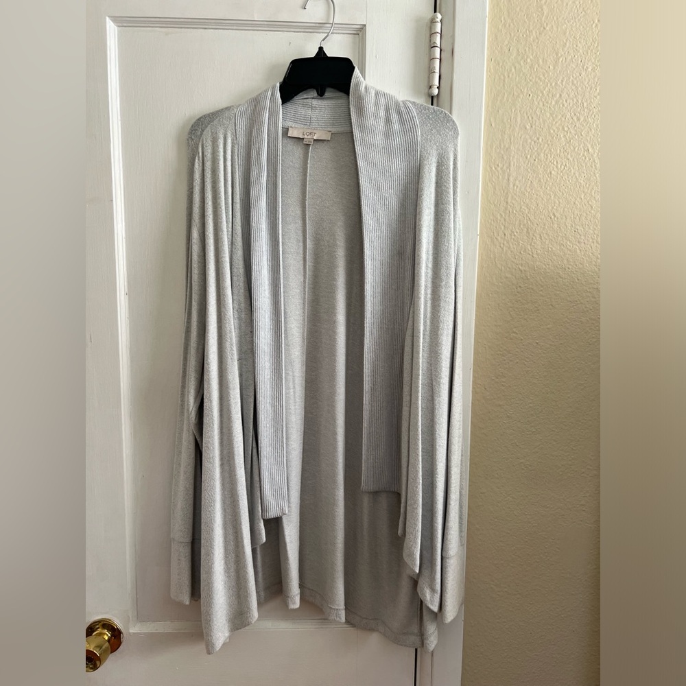 Ann Taylor Loft Gray Cardigan